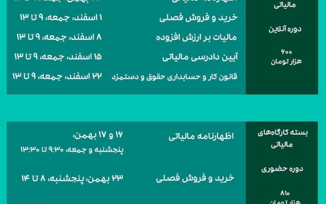 آموزش مالی و مالیاتی
